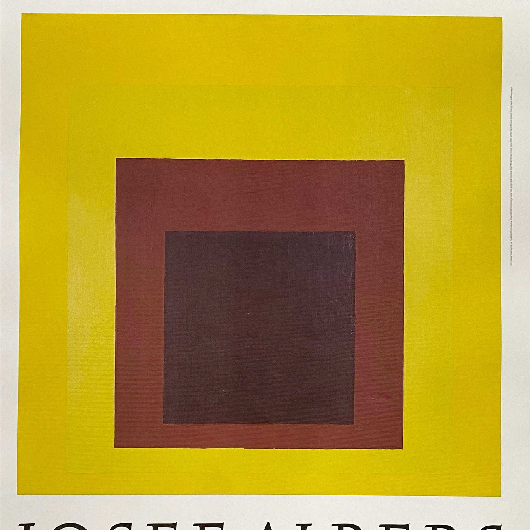 JOSEF ALBERS RARE 1973 MODERNIST SILKSCREEN PRINT FRAMED