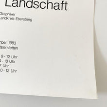 Indlæs billede til gallerivisning Udstillingsplakat, Tyskland, 1983
