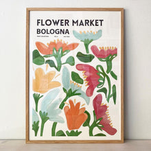 Indlæs billede til gallerivisning Flower market Bologna, plakat
