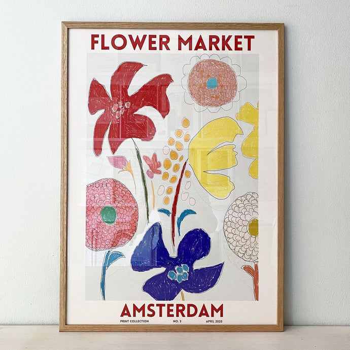 Flower market Amsterdam, plakat
